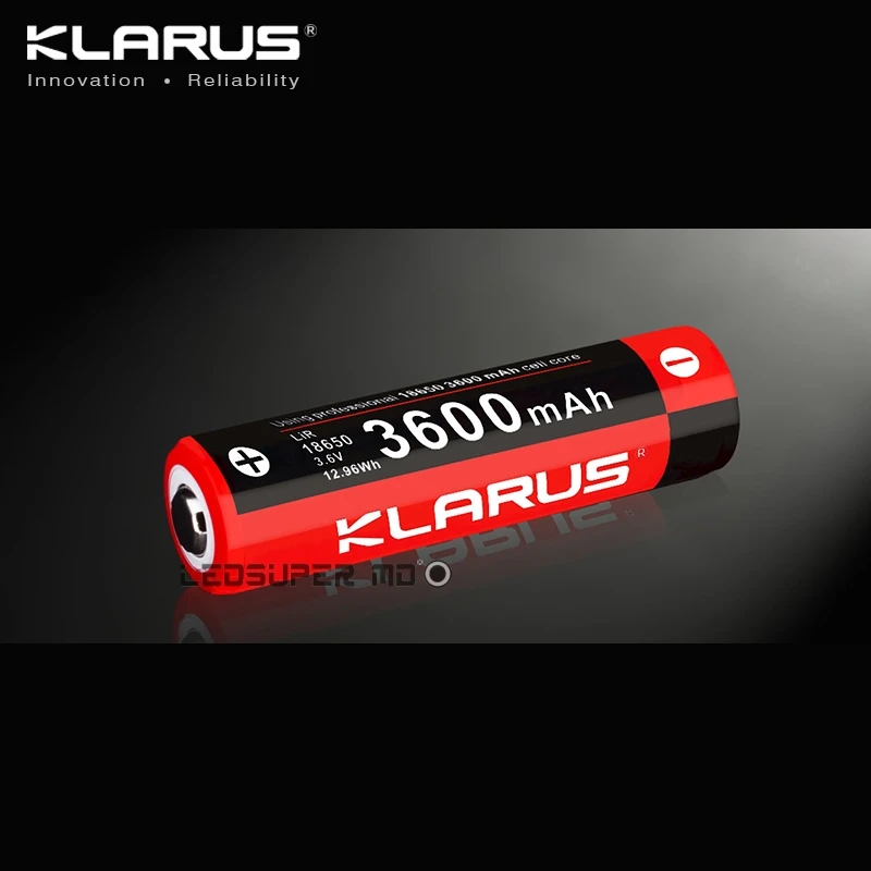 Original KLARUS 3600mAh Li-ion Cell Rechargeable 18650 Battery for Portable Lighting Original KLARUS 3600mAh Li-ion Cell Rechargeable 18650 Battery for Portable Lighting