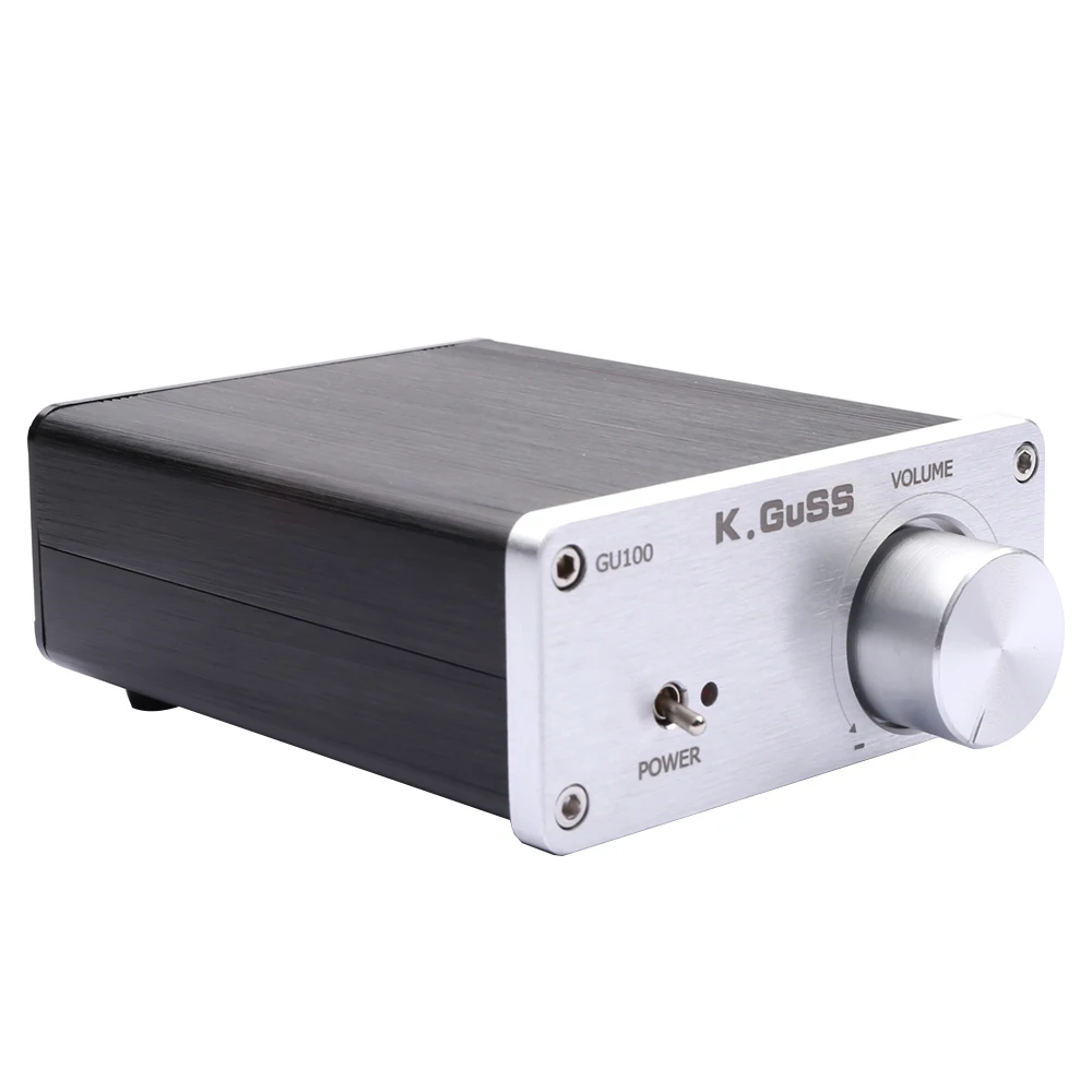 KGUSS GU100 мини HiFi класса D аудио цифровой усилитель мощности tpa3116d2 TPA3116 расширенный 2*100 Вт мини домашний алюминиевый корпус amp