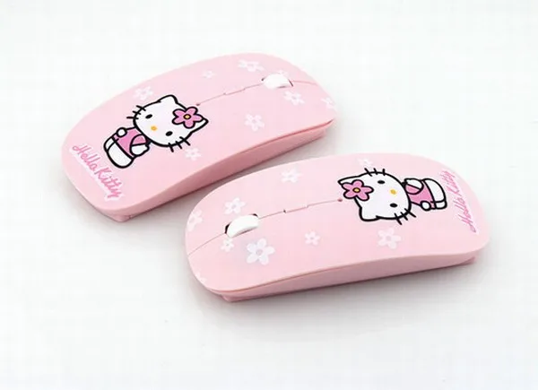 Новая беспроводная мышь hello kitty 2,4 ГГц USB компьютерная мышь розовая игровая мышь