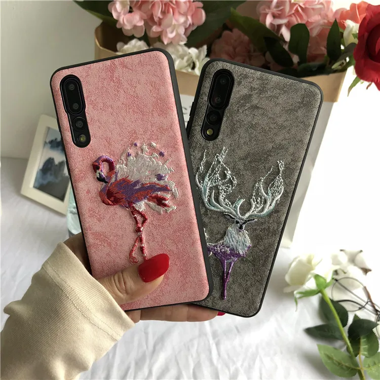 

Xiaomi mi 9 se case 3d Cartoon Embroidery Hard PC + Soft TPU Silicone phone case For xiaomi mi8 8 se mi 9 9se cover case