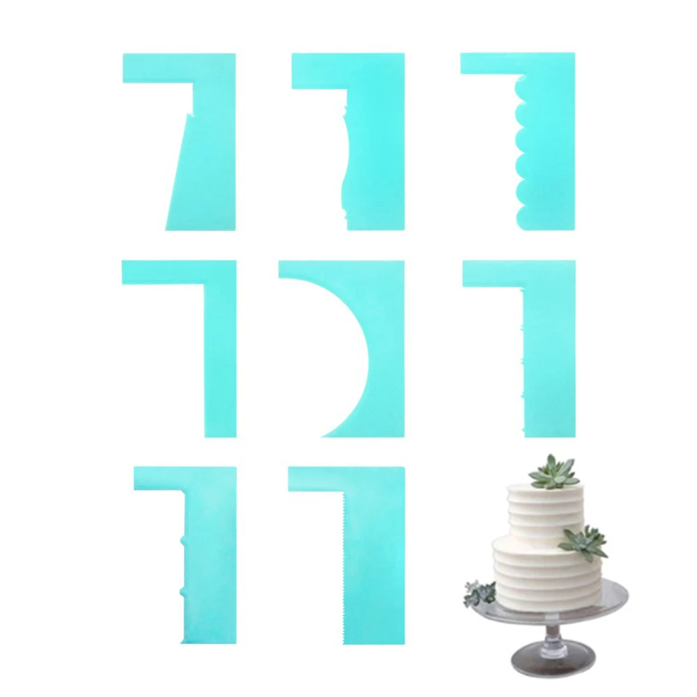 

Cake Scraper Smoother 8 Sizes Fondant Spatulas Cake Edge Smoother Cream Decorating DIY Bakeware Tableware Kitchen Cake Tool