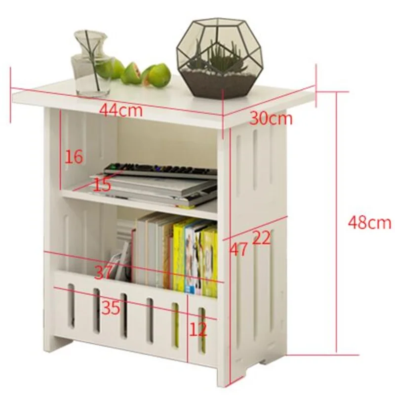 44x30x48CM Modern Wood Bedside Table Sofa Side Coffee Table Living Room Storage Cabinet
