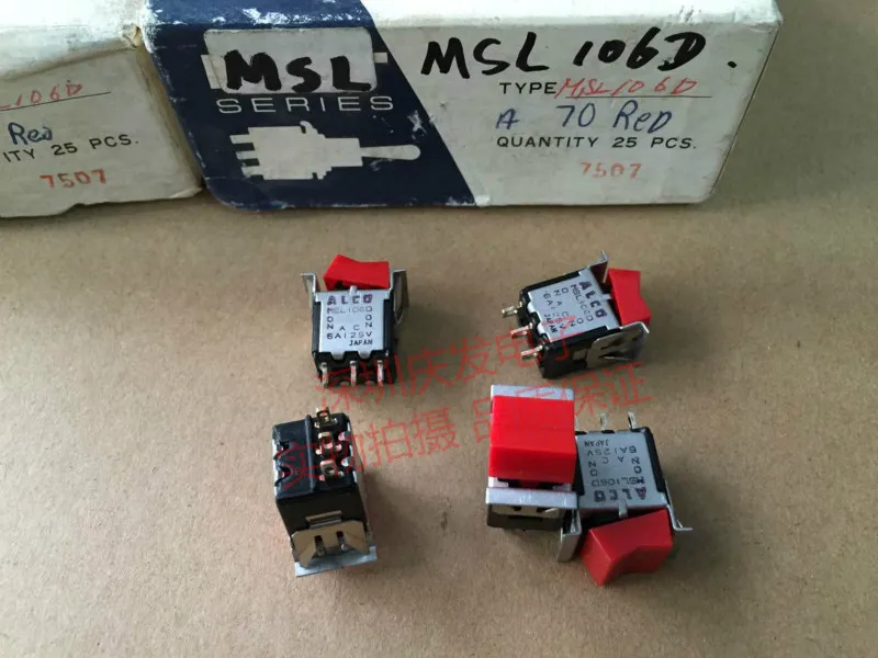 

Original new 100% Japan import MSL106D seaward switch rocker switch 3pin 2gear 5A 125V