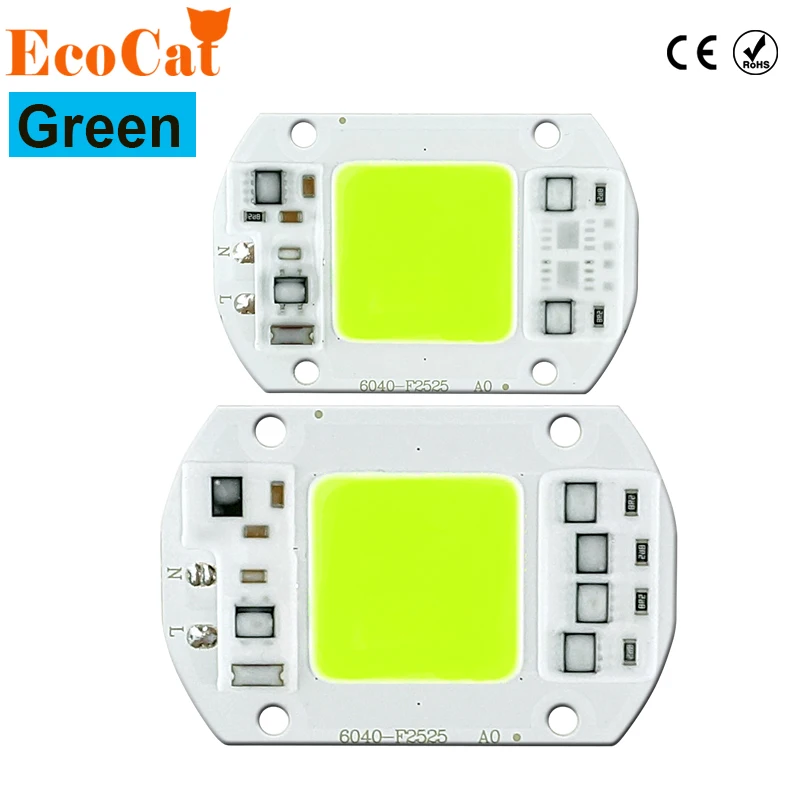 Green LED Bulb 20W 30W 50W 220V 240V LED COB Chip beads Smart IC Driver Fit For DIY LED Spotlight Floodlight LED lamp