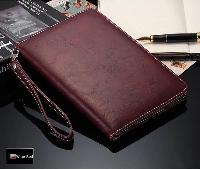 Top Grade Retro Business Striped Leather Case for iPad Ultrathin Handheld Stand Card Smart Cover for Apple iPad  (17)