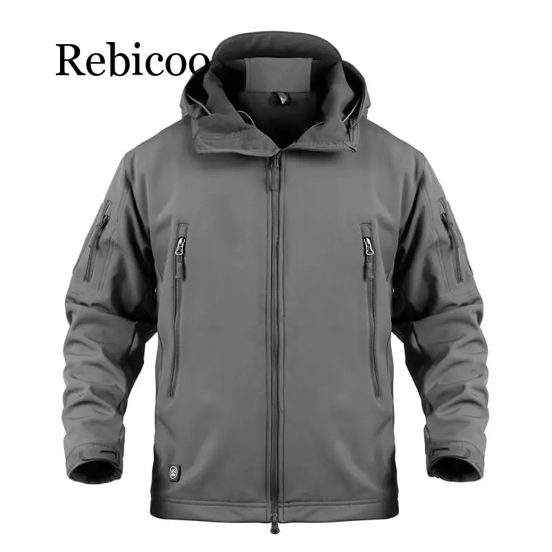 

New 2019 Winter Military Tactical jacket Men Soft Shell Military Camouflage Jackets Men Hooded Waterproof Tactical Fleece Jacket