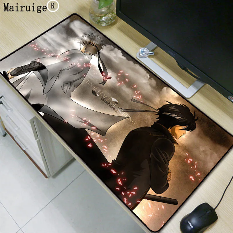 

Mairuige Japanese Anime Gintama 600x300 900x400 Large Big Sizes Gaming Mousepad Black Mouse Pad XL XXL Lock Edge Laptop Pcgamer