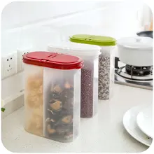 Практичный пластиковый для хранения еды ящик герметичный контейнер для крупы хранения 2 крышки сортировки контейнер для хранения кухонные аксессуары