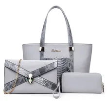 Diseñador de lujo Bolsos Mujer Bolsos PU de Cuero Compuesto Bolsa de Conjunto Serpentina de las mujeres Bolsa de Asas de Hombro sac Femme Principal de marca