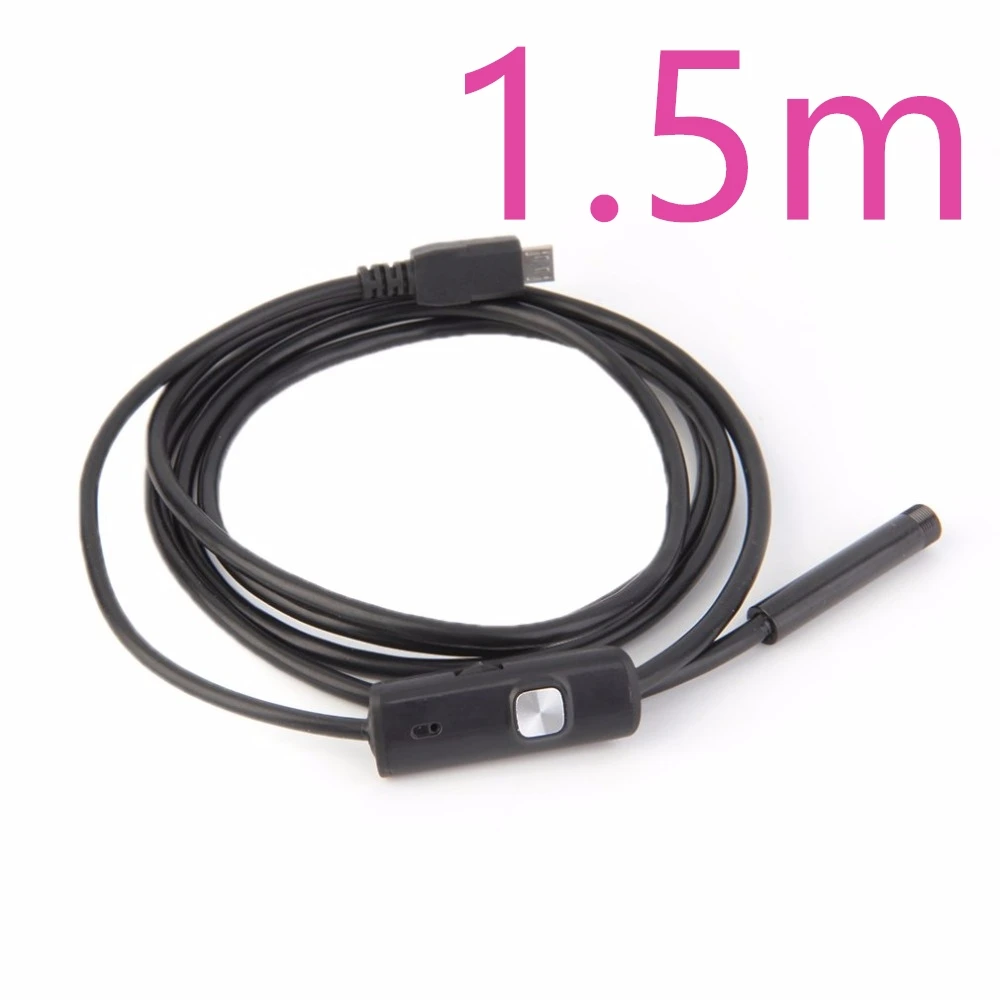 720 P HD камера мини 7 мм эндоскопия USB осмотр бороскоп мини трубка с камерой змея водонепроницаемый hd-эндоскоп для Android Phone PC - Цвет: Белый