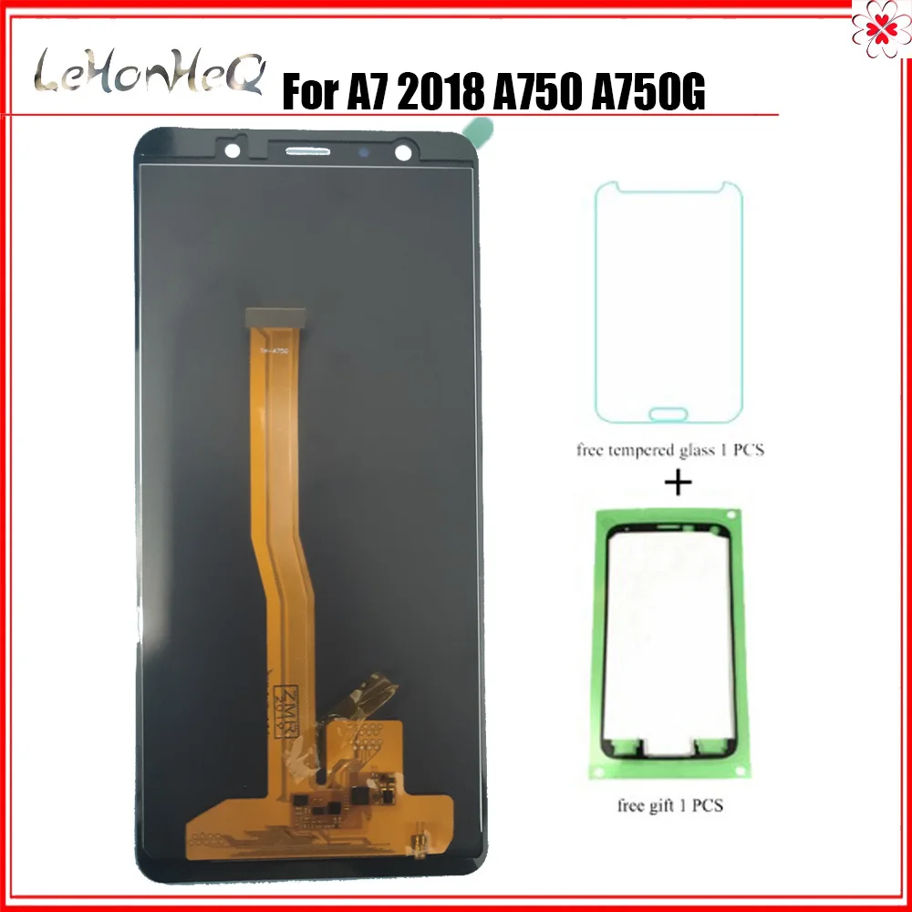 Для samsung A7 дисплей для samsung Galaxy A7 A750 A750G SM-A750F Дисплей для мобильного телефона кодирующий преобразователь сенсорного экрана в сборе