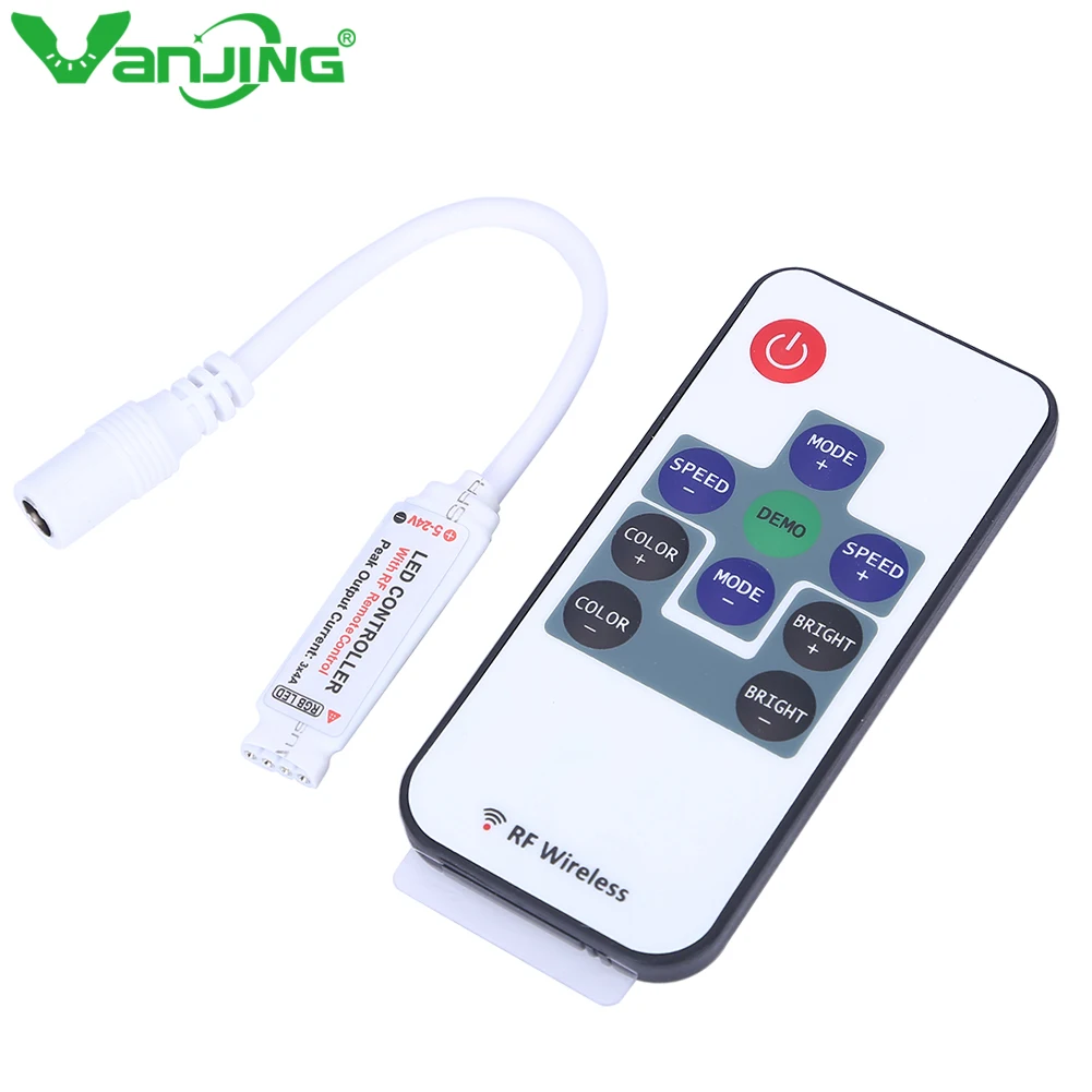 

10 Keys Mini RF Wireless RGB Remote Controller for 3528/5050 SMD RGB LED Strip Lights