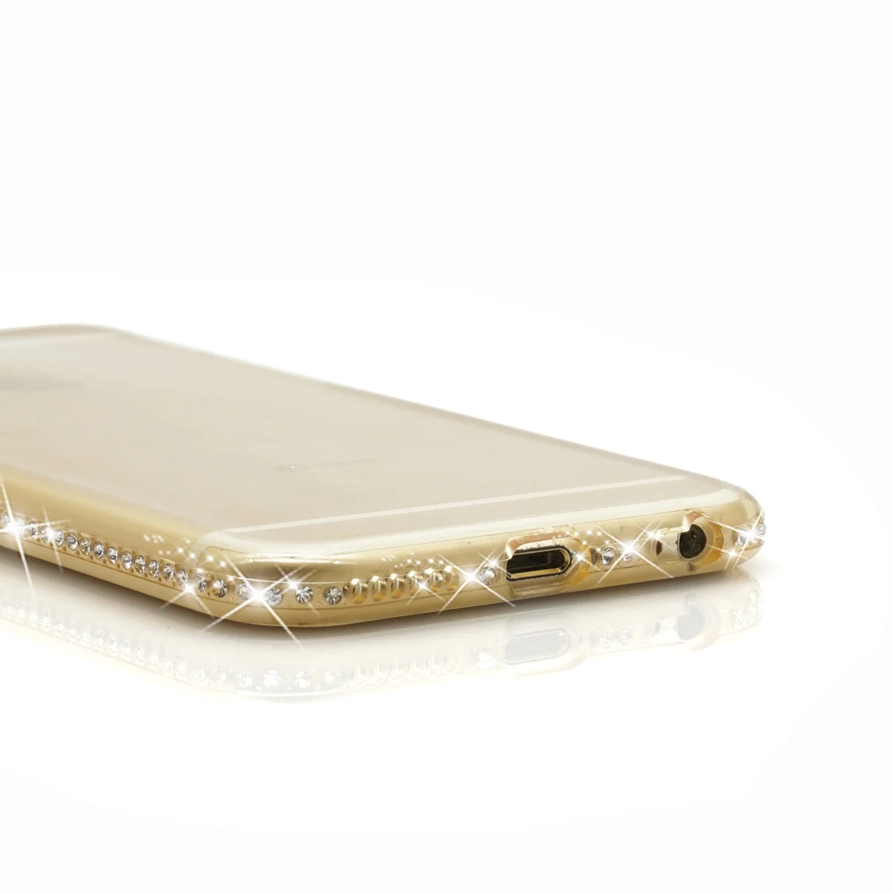 Чехол Portefeuille для iPhone 5 силиконовый чехол с блестками SE 5S Роскошный со стразами