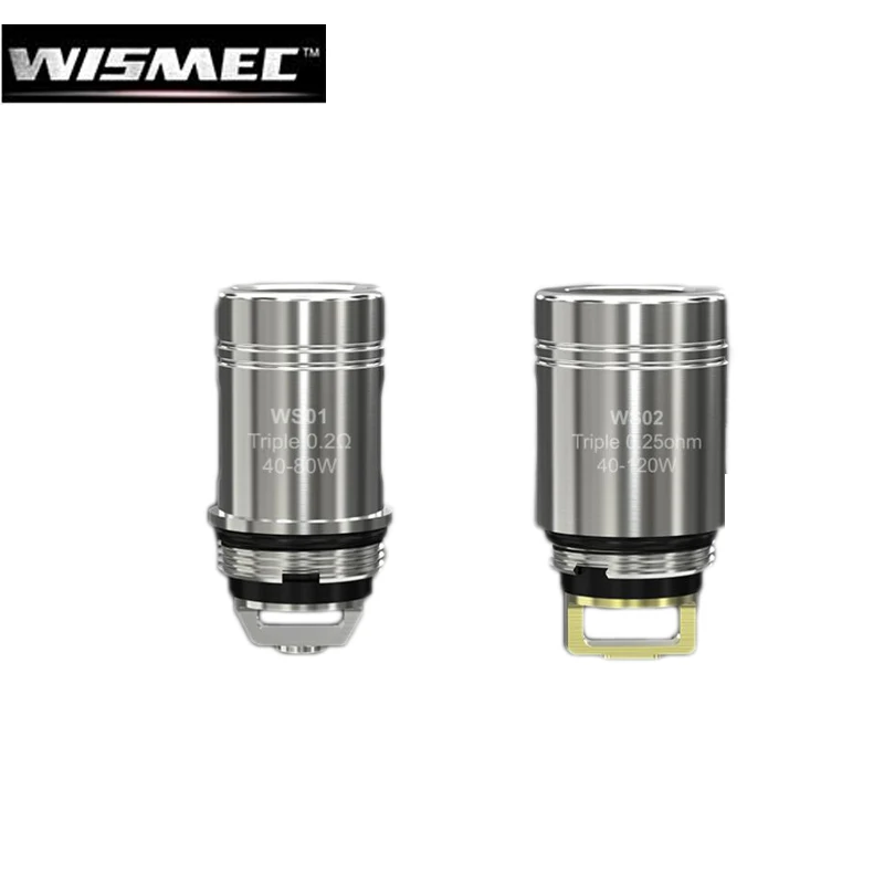 Оригинальные головки катушки WS01 Triple 0 2 Ом/WS02 25 Ом подходят для Wismec Sinuous FJ200 P80 Predator