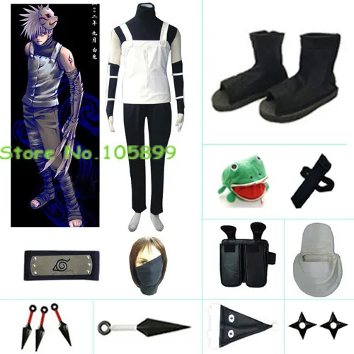 Big Discount Naruto White sleeveless Anbu Halloween Cosplay costume