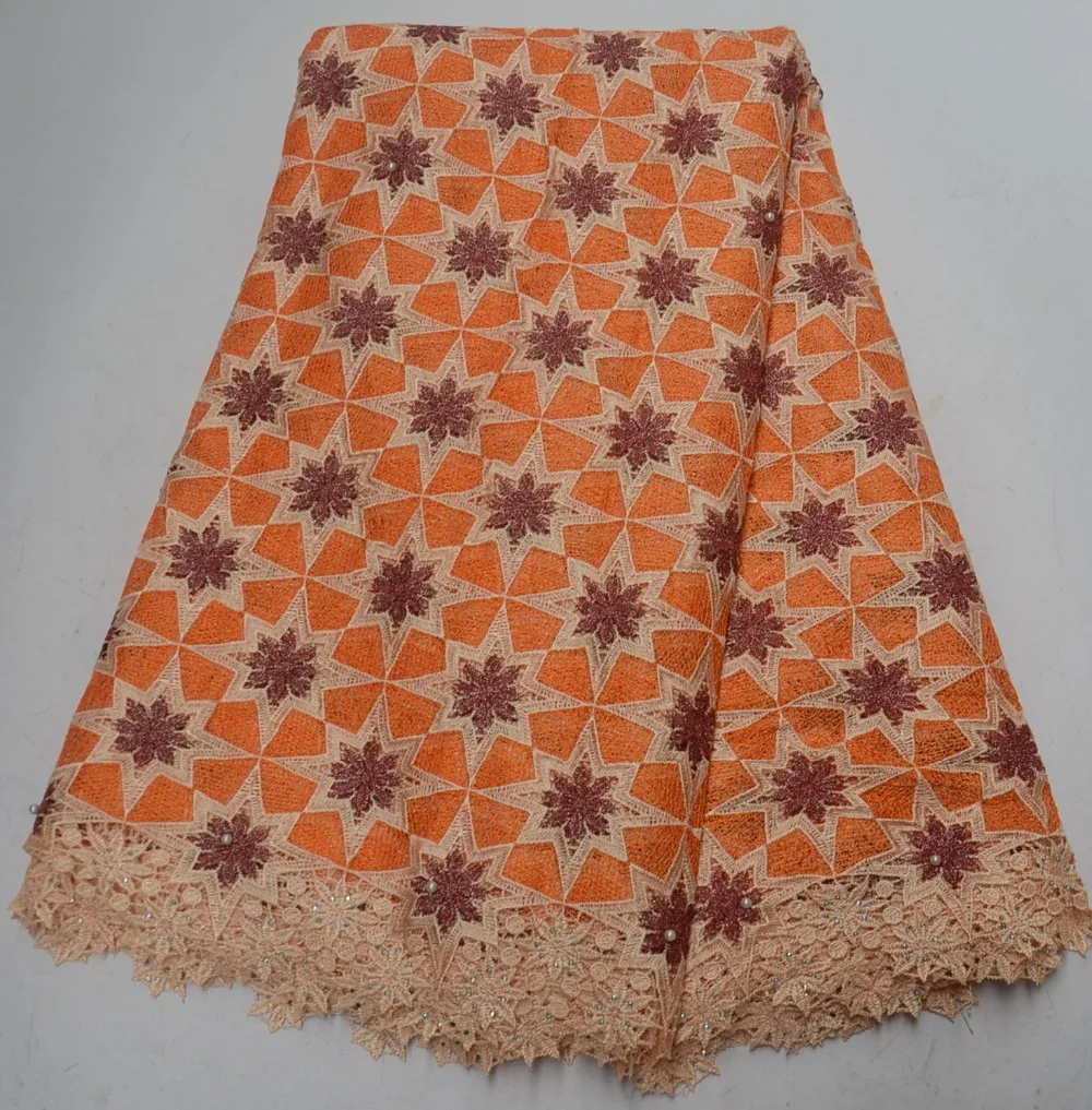 

2019 High quality guipure lace fabric for lady cloth / african cord cupion lace fabric /chemical water soluble lace fabric