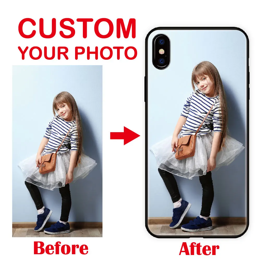 

Custom Personalized Photo Image DIY Gift Soft Silicone Phone Case Cover Coque Fundas For iPhone 6 6S 6Plus 7 7Plus 8 8Plus 5 X