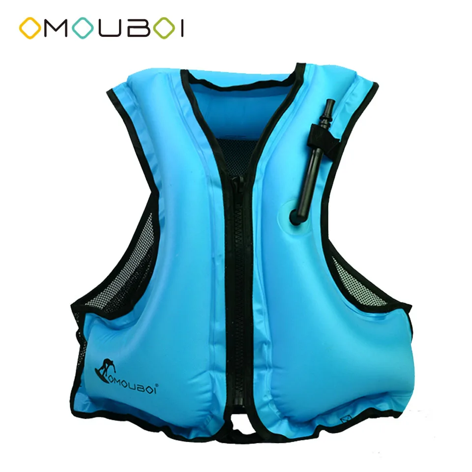 OMOUBOI Sky Blue Water Security Snorkeling Surfing Life Rescue Jacket