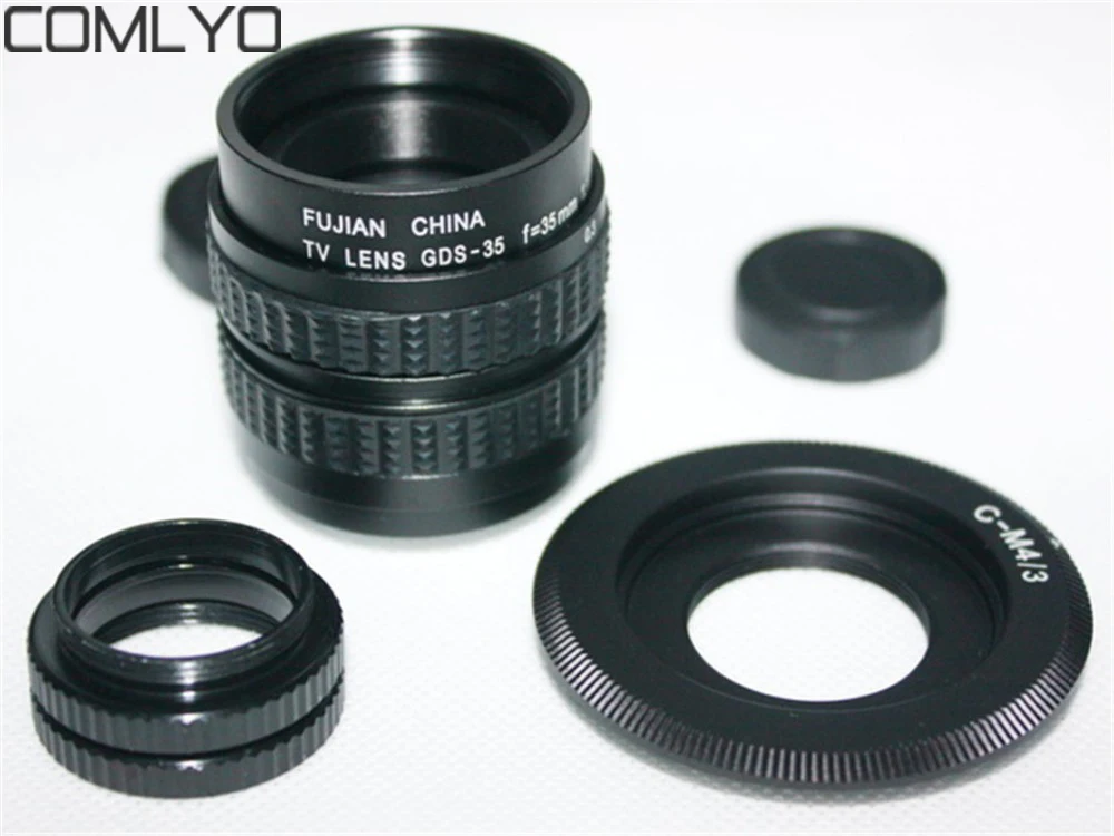 

Lens adapter 35mm f/1.7 CCTV Camera Lens for m43 ep2 gf1 gh1+ C mount to Micro 4/3 m4/3 + Macro Ring for nikon sony samsung