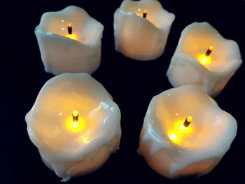 

36pcs/lot Flameless LED Tea Light Candle w/Timer Burnt wick melted dipped Wax Battery Operated tealight Wedding Xmas Home Decor
