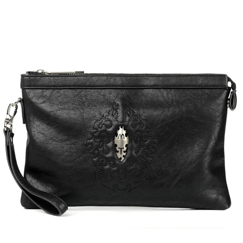 

Luxury Male Wallet Double Zipper Vintage Large Wallet Wallets With Coin Pocket Long Zipper Coin Purse for Men Clutch Business