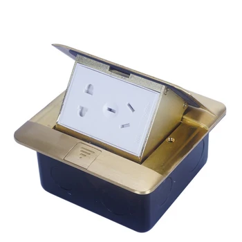 

Large plate arc type / slow-elastic slow-moving ground socket Full copper / damper pop-up / 5-hole socket Office outlet DC-012