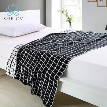 

Smelov new handmade Geometric patterned cotton wool knitted thread blanket sofa car blanket photograph double side throw blanket