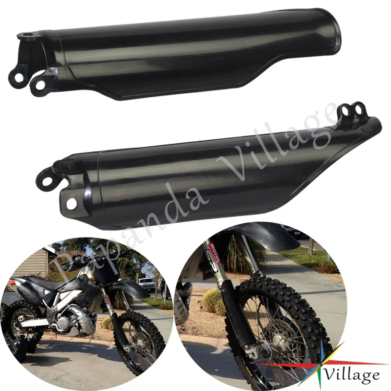 

White Black Plastic Motocross Front Fork Guard For Honda CR125 CR250 CR500 93-07 CRF250R CRF450R 2004-2014 Dirt Bike Cover Guard