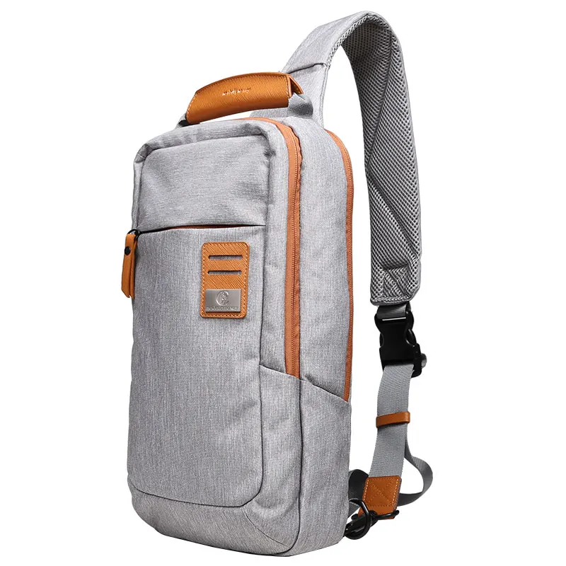 New Group Cross Body Shoulder Bag Small Cell Phone Canvas Strap Sling Men Messenger Bags Leather Chest Pack Mens Chest Bags
