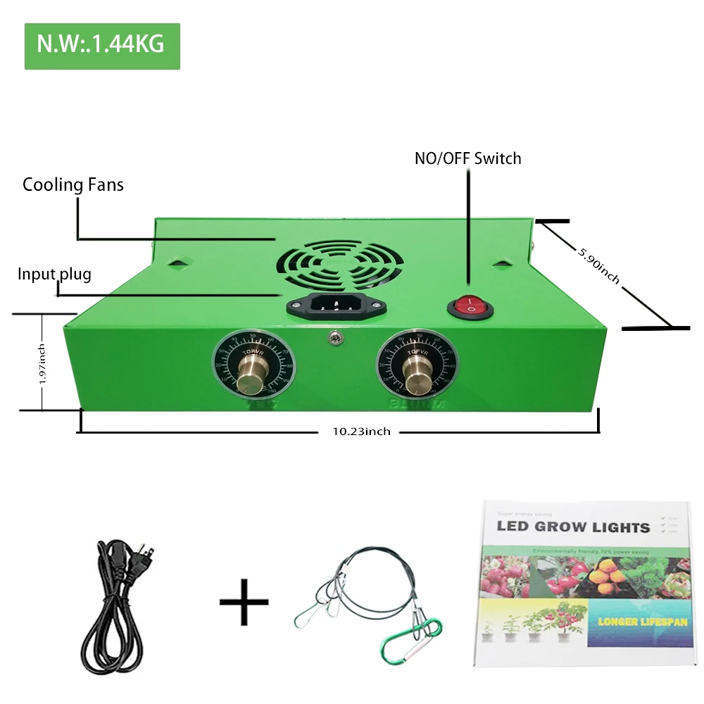 1200 Вт Новый светодиодный Grow Light полный спектр бескорпусной чип с регулируемой