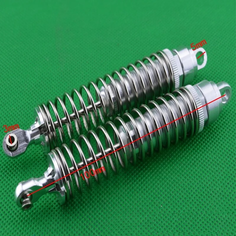 1Pair Aluminum Oil Adjustable Shock Absorber 85mm 100mm Metal Shock