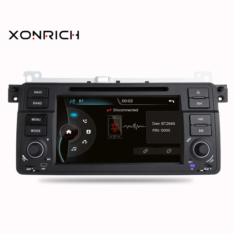 

7 Inch WINCE Car Monitor DVD Multimedia Player For BMW E46 M3 Radio GPS Navigation Bluetooth SWC DVR DVB-T DAB+ 3G MIC REAR CAM