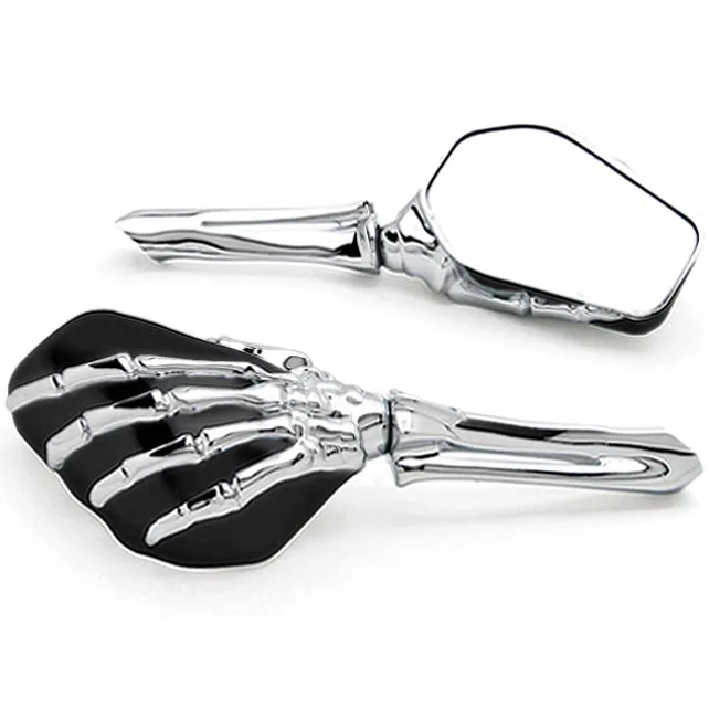 

Brand new Black/Chrome Custom Motorcycle Skeleton Bone Mirrors For Harley Davidson Street Glide