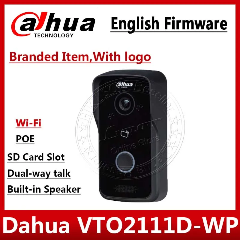 Dahua VTO2111D-WP Оригинальная английская версия P2P 1MP Wi-Fi вилла видеодомофон открытая станция с логотипом нужна дополнительная