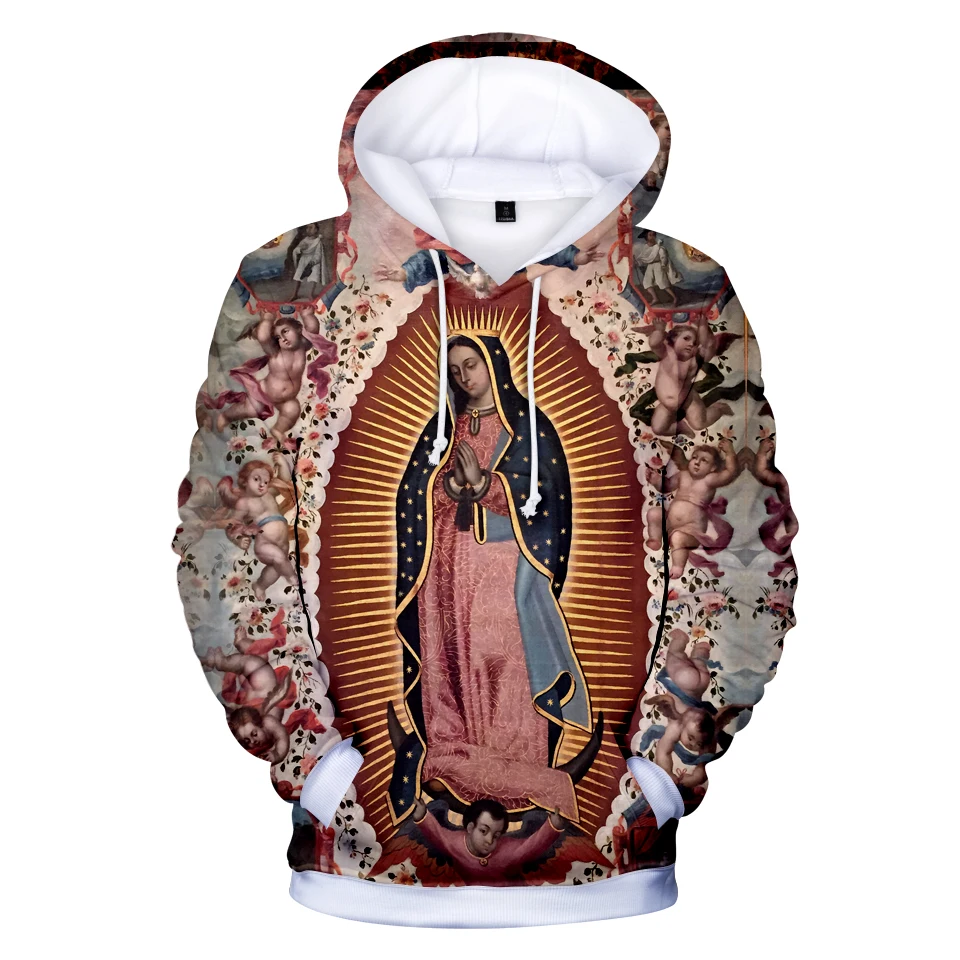2018 hour Lady of Guadalupe 3D крутые толстовки Модные осенние модные теплые популярные с