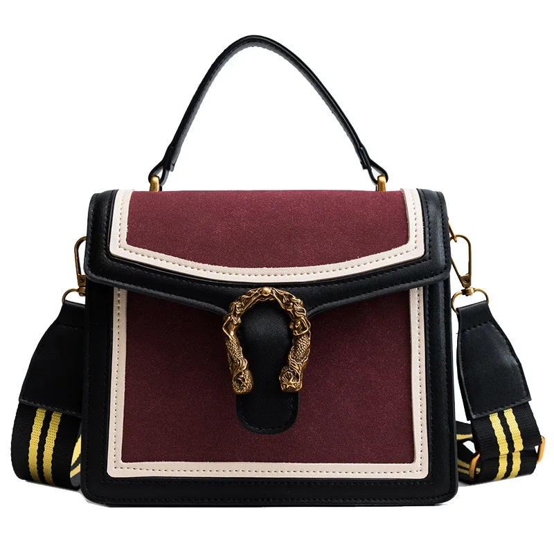 

Brand Luxury Small Square Bag Female 2018 New Retro High Quality Pu Matte Handbag Fashion Broadband Shoulder Messenger Bag