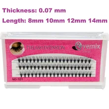 EYEMIX 0,07 Толщина пучковые ресницы для наращивания 20 штук/узел 8/10/12/14 мм Ложные ресницы горячая распродажа 4 лотки/Лот