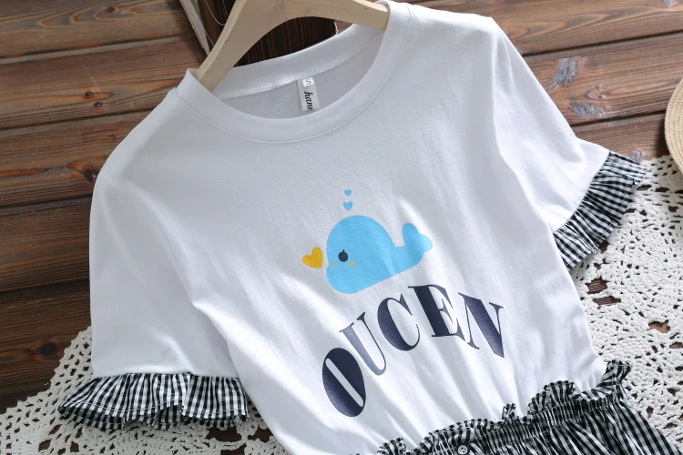 Mori милые девочки kawaii клетчатое платье Новая мода лето o-образным вырезом короткий рукав женское повседневное милое платье