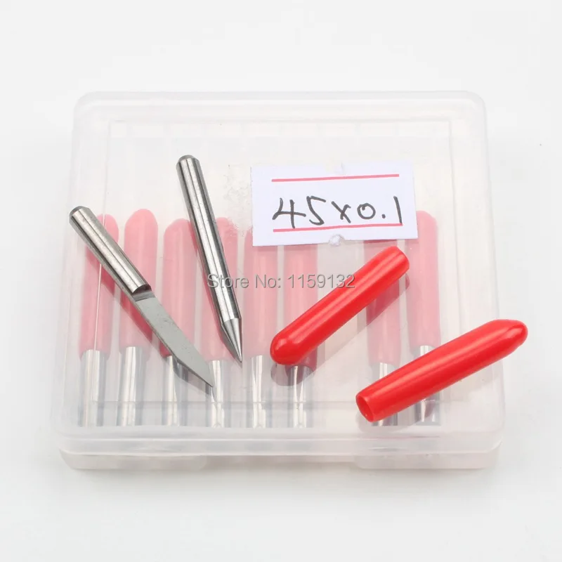 

Flat bottom Engraving bits 0.1mm 45 Degree CNC Router PCB Wood in box 10pcs