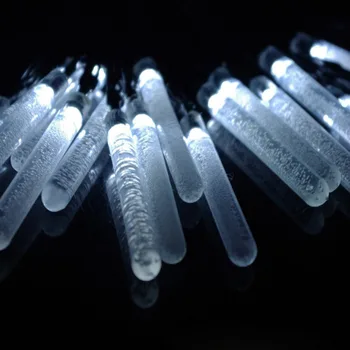 

AKDSteel Solar Power 20LED Icicle Bubble Bar Picks Cone Lamp Strip decorative string light for wedding Christmas party Garland p