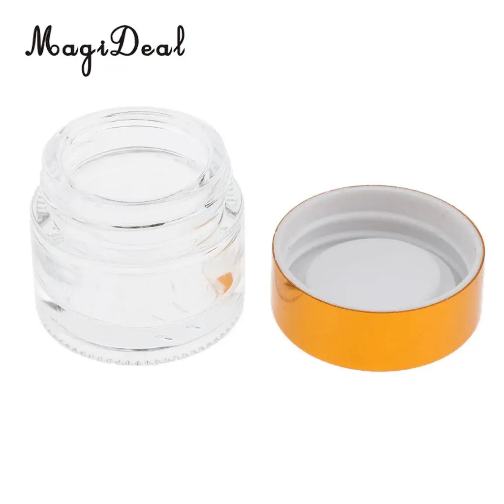 5 Pieces Aluminum Cap Glass Cream Empty Lip Balm Nail Arts Container Jars 5g 10g 20g 30g 50g