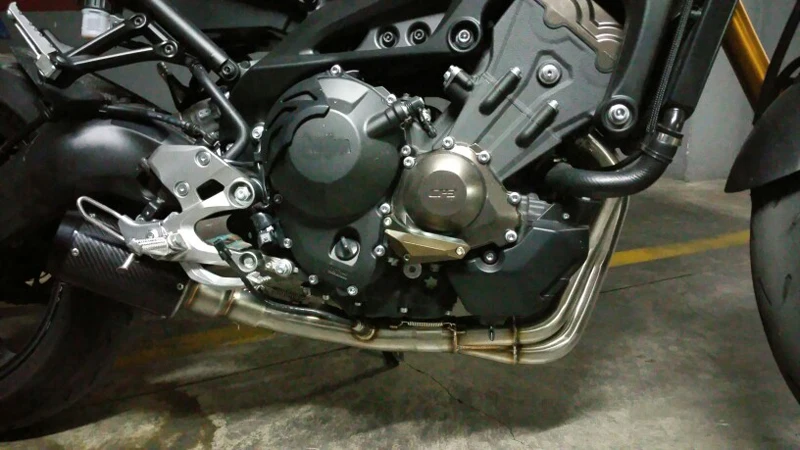ZS MOTOS глушитель для мотоцикла полная система выхлопная Mid Connect Refit чехол Yamaha MT 09 MT09