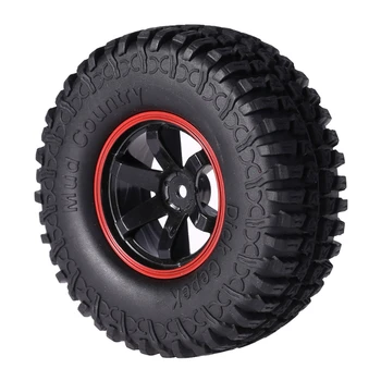 

4Pcs 1.9Inch 1/10 Scale Tires with Wheel Rim for 1/10 D90 SCX10 CC01 RC Crawler