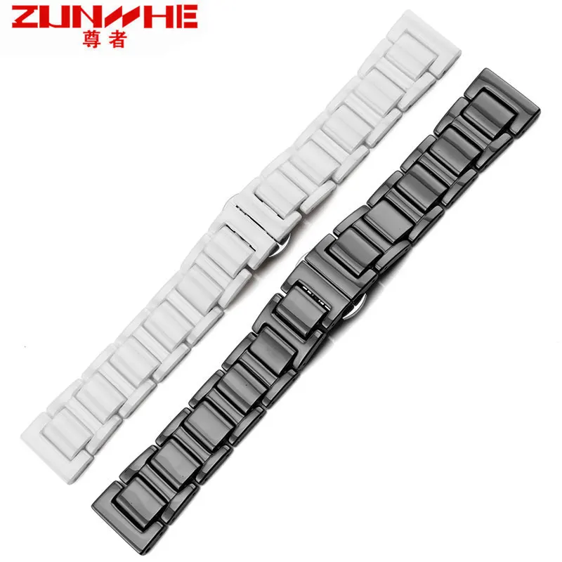 

For Samsung Gear S2/S3 watchband quality ceramic watch strap 20mm 22mm luxury metal bracelet for Huawei watch 2 3 B3