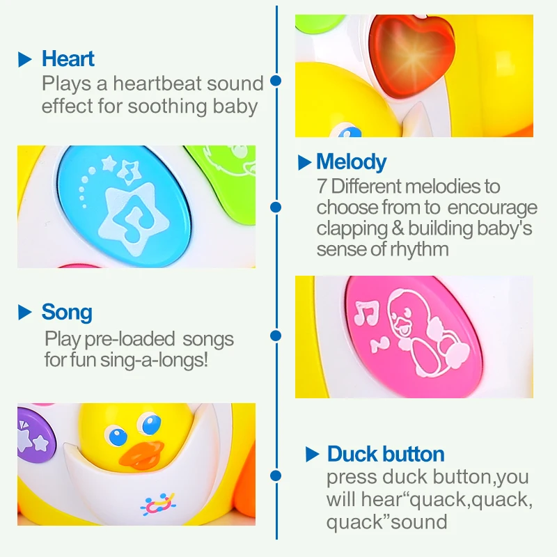 Dancing Duck with Light/Music/Electric Universal & Smiley Face Fun Keyboard with Music/Light