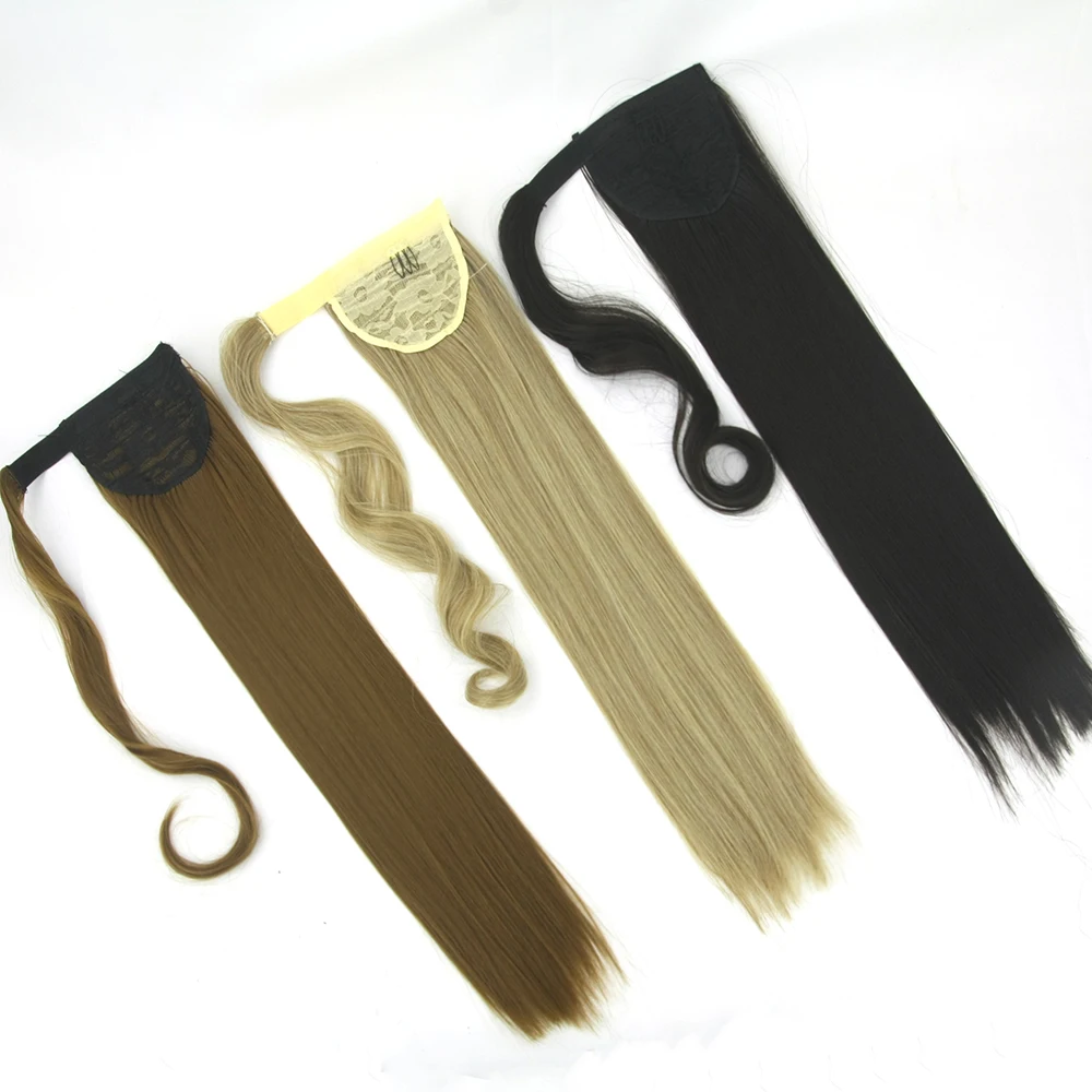 

Soowee High Temperature Fiber Hair Drawstring Little Pony Tail Clip in Hair Extensions Synthetic Hair Ponytail Hairpieces