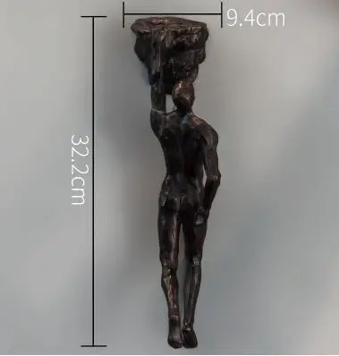 Креативная скульптура из смолы, скалолазание, Мужская статуэтка, настенная, Орна, мужская, ts, предметы для дома, настенные подвесные украшения, статуя - Цвет: bronze B
