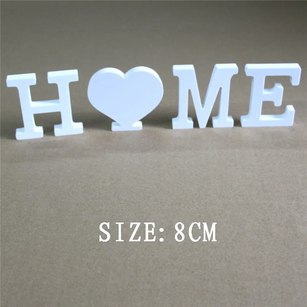 

8cm Artificial Wooden Letter Butterfly crown heart ring Digital Number for Wedding Decoration Sign Top Table Present Decoration
