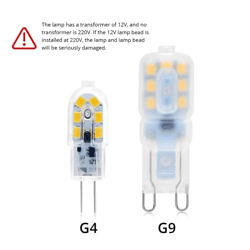 AC 220 В DC 12 светодиодный светильник 3 Вт 5 2835SMD для шкафа G4 G9 кухонного Шкаф гардероб