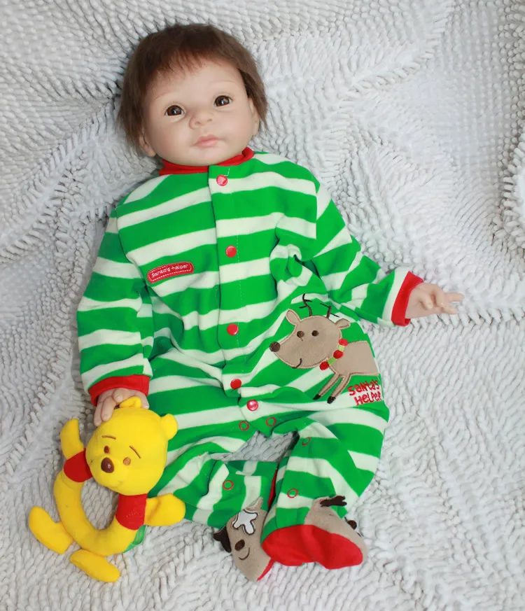 

Dolls Reborn Baby boy Dolls Handmade Realistic Soft Silicone baby real alive Newborn Bonecas 22 inch 55cm